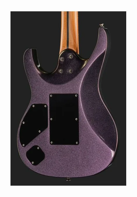 Mooer MMT100 FR Guitar Aurora Pink, manico e tastiera visti di lato