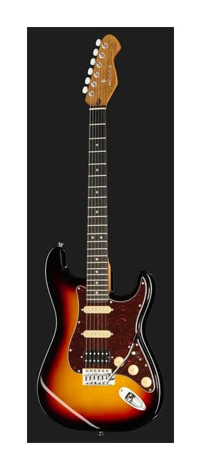 Mooer MSC10 Pro Guitar Sunburst, selettore pickup e jack di uscita