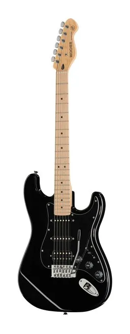 Mooer MSC11 Pro Guitar Black inquadrato di fronte su sfondo neutro