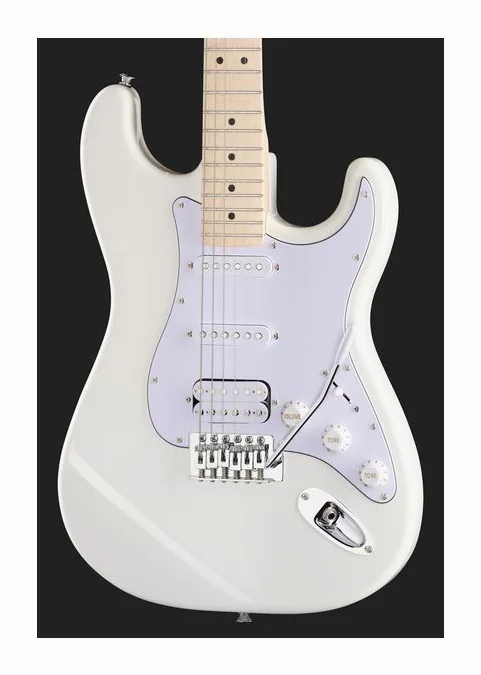 Mooer MSC11 Pro Guitar Polar White, manico e tastiera visti di lato