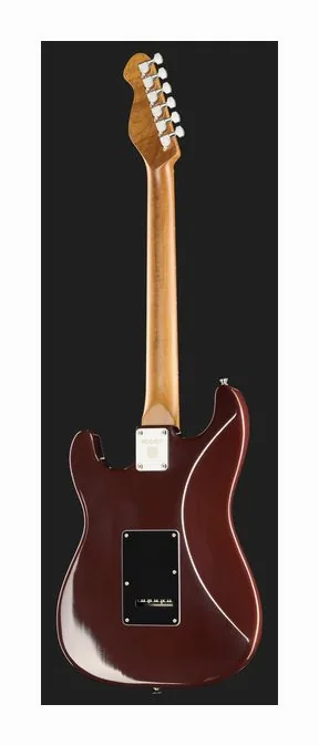 Mooer MSC20 Pro Guitar Amber Brown, manico e tastiera visti di lato