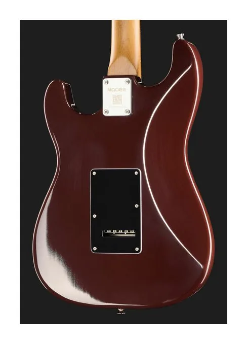 Mooer MSC20 Pro Guitar Amber Brown, curve del body viste dall'alto