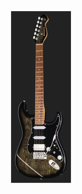 Mooer MSC20 Pro Guitar Black Burst, profilo laterale del corpo