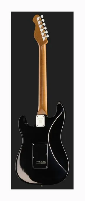 Mooer MSC20 Pro Guitar Black Burst, manico e tastiera visti di lato