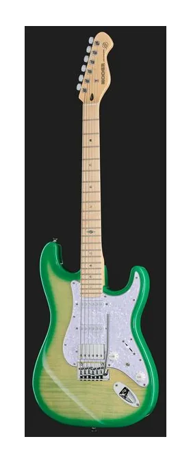 Mooer MSC30 Pro Guitar Lemon Green, selettore pickup e jack di uscita