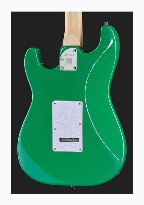 Mooer MSC30 Pro Guitar Lemon Green, vista posteriore del corpo