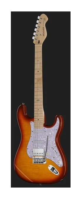Mooer MSC30 Pro Guitar Rose Purple, paletta con meccaniche e logo