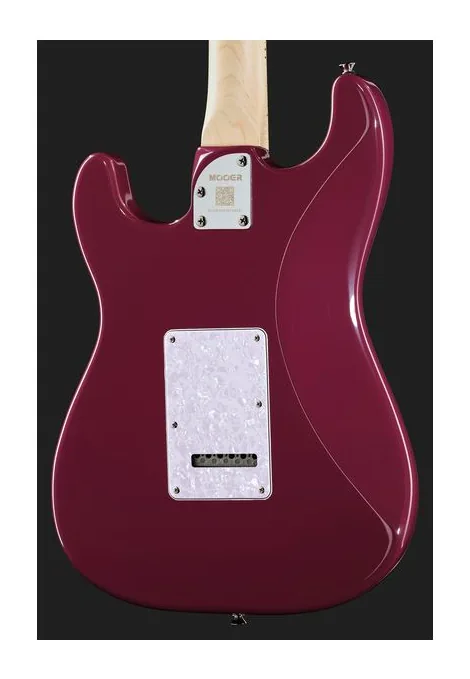 Mooer MSC30 Pro Guitar Sunset Red, corpo e verniciatura in primo piano