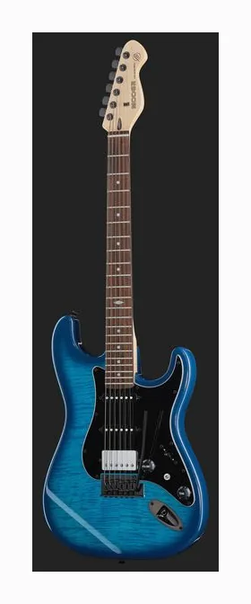 Mooer MSC31 Pro Guitar Blue Burst, profilo laterale del corpo