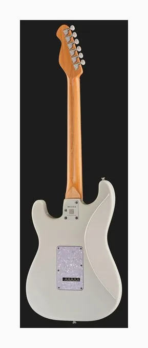 Mooer MSC41 Pro Guitar Dreamy Blue, curve del body viste dall'alto