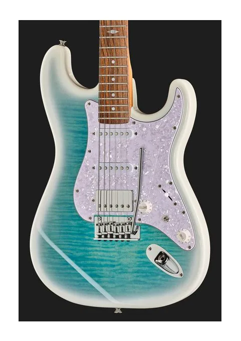 Mooer MSC41 Pro Guitar Dreamy Blue, paletta con meccaniche e logo