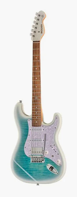 Mooer MSC41 Pro Guitar Dreamy Blue fotografato frontalmente