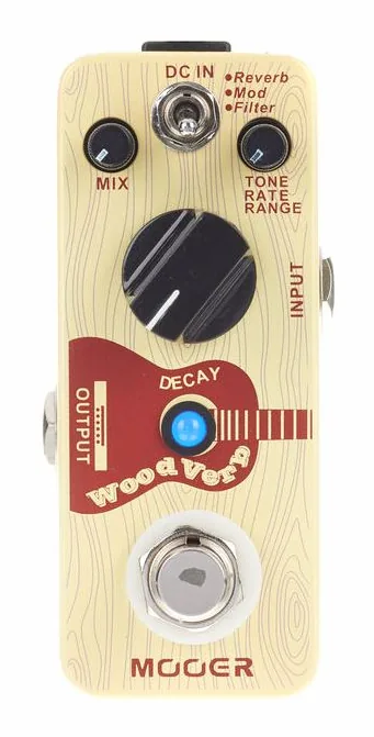 Mooer Woodverb Acoustic Reverb, connettori sul retro dell'unita