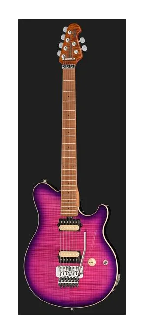 Music Man Axis Ollalieberry Flame, profilo laterale del corpo