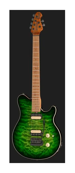 Music Man Axis Super Sport Macha Quilt, selettore pickup e jack di uscita