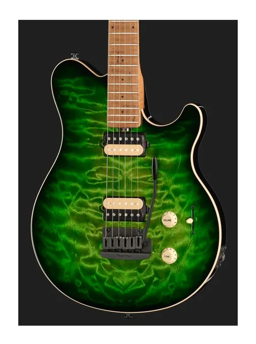 Music Man Axis Super Sport Macha Quilt, profilo laterale del corpo