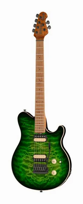 Music Man Axis Super Sport Macha Quilt in primo piano frontale