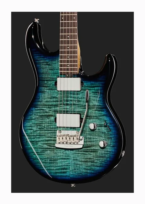 Music Man Luke IV HH Blue Dream, pickup e manopole dei controlli