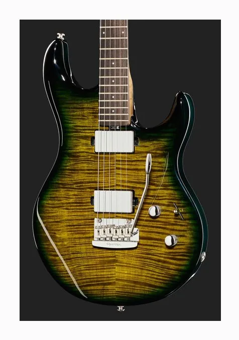 Music Man Luke IV HH Gator Burst, manico e tastiera visti di lato