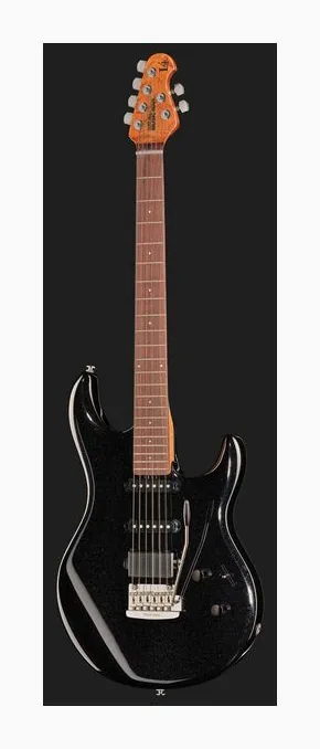 Music Man Luke IV HSS Black Sparkle, curve del body viste dall'alto