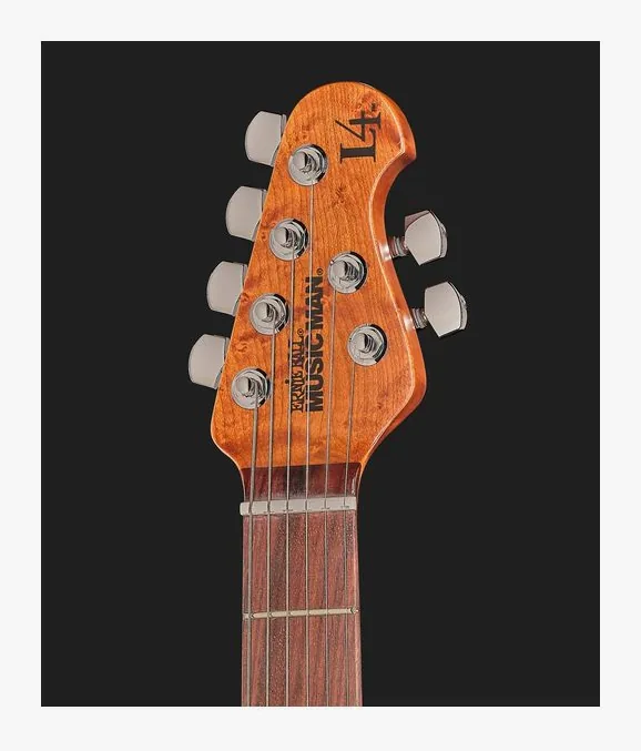 Music Man Luke IV HSS Black Sparkle, corpo e verniciatura in primo piano