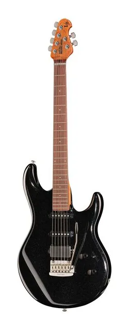 Music Man Luke IV HSS Black Sparkle fotografato frontalmente