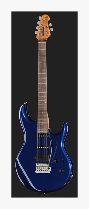 Music Man Luke IV HSS Butane Blue, paletta con meccaniche e logo