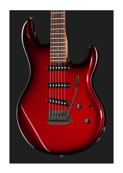 Music Man Luke IV SSS Redburst, curve del body viste dall'alto