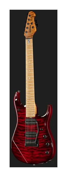 Music Man Petrucci JP15 7 Red Tide Quilt, paletta con meccaniche e logo