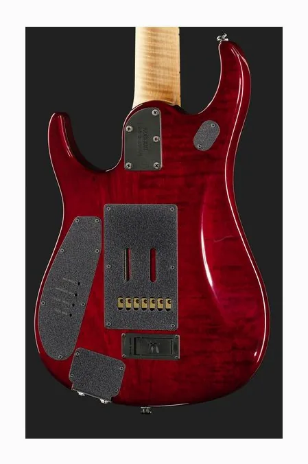 Music Man Petrucci JP15 7 Red Tide Quilt, capotasto e prime posizioni della tastiera