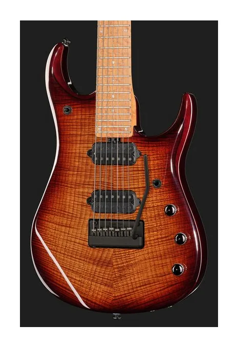 Music Man Petrucci JP15 7 Amber Waves FT, curve del body viste dall'alto