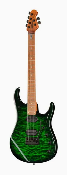 Music Man Petrucci JP15 Green Tiger QT in primo piano frontale