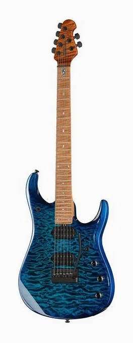 Music Man Petrucci JP15 Ultramarine QT inquadrato di fronte su sfondo neutro
