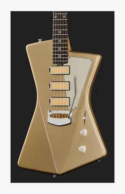 Music Man ST. Vincent Goldie Cashmere, manico e tastiera visti di lato