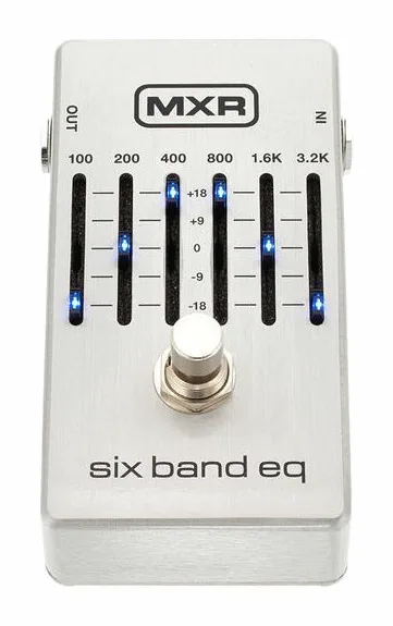 MXR 6 Band Equalizer Silver, grafica del pannello superiore