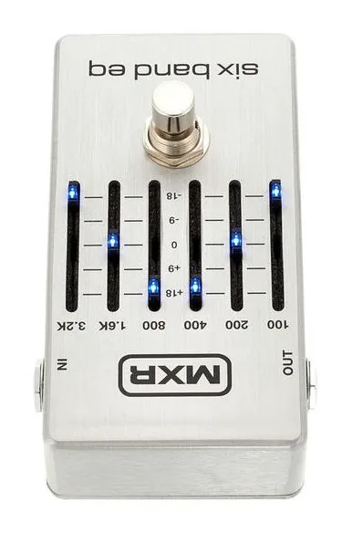 MXR 6 Band Equalizer Silver, led e interruttore a pedale