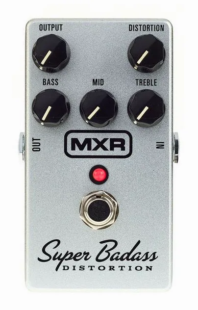 MXR 75 Super Badass Distortion, ingressi e uscite laterali