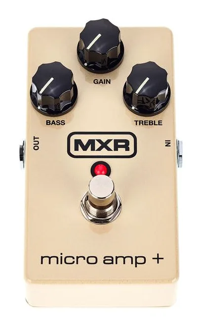 MXR M 233 Micro Amp Plus, manopole viste dall'alto