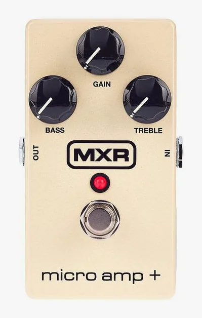 MXR M 233 Micro Amp Plus, manopole viste dall'alto