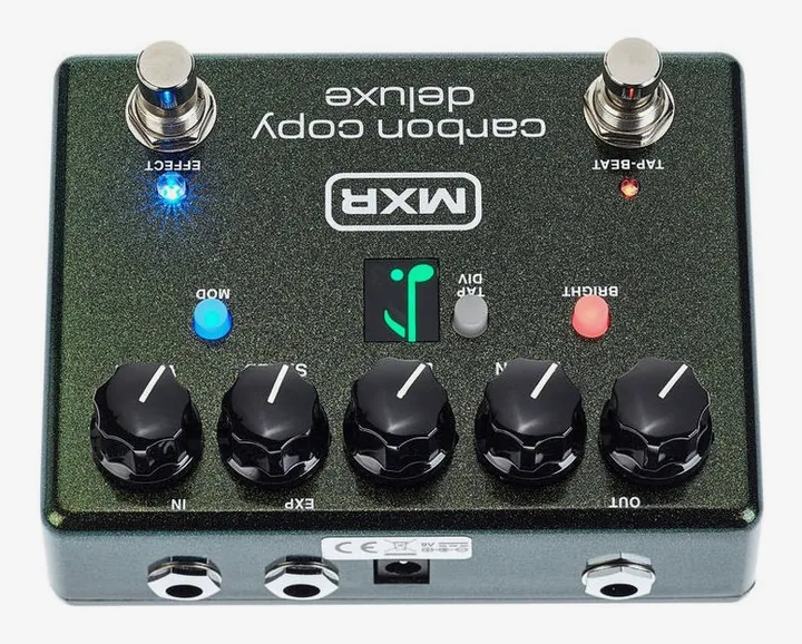 MXR M 292 Carbon Copy Deluxe, manopole viste dall'alto