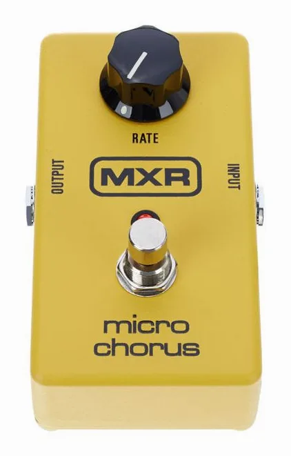MXR M148 Micro Chorus, manopole viste dall'alto