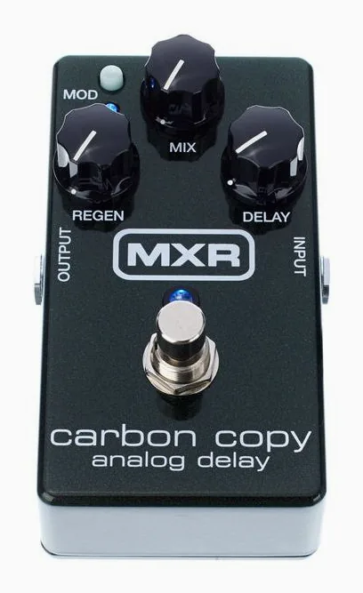 MXR M169 Carbon Copy Analog Delay, grafica del pannello superiore