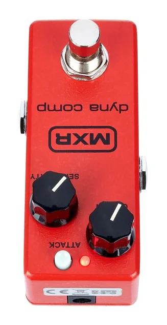 MXR M291 Dyna Comp Mini, manopole viste dall'alto