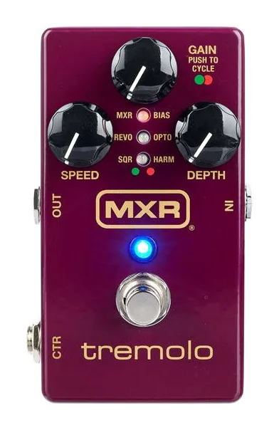 MXR M305 Multi Mode Tremolo, manopole viste dall'alto