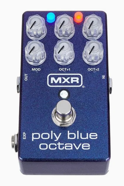 MXR M306 Poly Blue Octave, grafica del pannello superiore