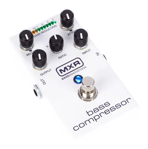 MXR M87 Bass Compressor, grafica del pannello superiore