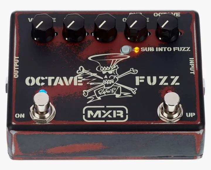 MXR SF01 Slash Octave Fuzz, grafica del pannello superiore