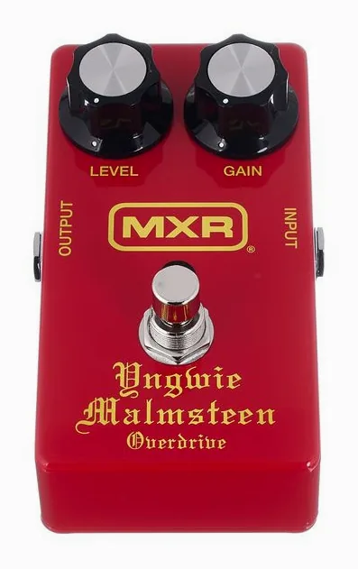 MXR Yngwie Malmsteen Overdrive Red, grafica del pannello superiore
