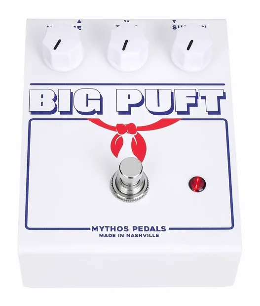 Mythos Pedals Big Puft Fuzz, grafica del pannello superiore