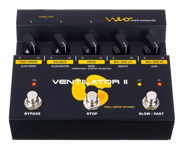 NEO Instruments Ventilator II, connettori sul retro dell'unita